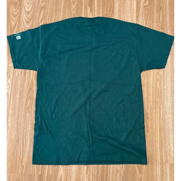 Green Bay Packers Logo T-Shirt L Jerzees Green 100% Cotton Bud Light - Picture 4 of 8